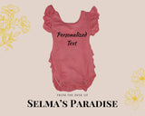 Baby Girls Ruffle Custom Onesies, Personalized Bodysuit, Birth reveal Baby Onesie, Baby shower Gift, Custom Baby Onesie, Custom TextBodysuit