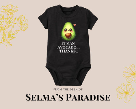 Cute Avocado Onesie, Personalized Bodysuit, Custom Baby Design Onesie, Unisex Onesie, Baby Shower Gift, Custom Bodysuit, Trendy Outfit