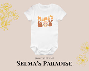 Mamas Boy Onesie Personalized Bodysuit Cute Baby Clothes Custom Text Newborn Girl Outfit