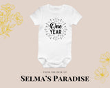 Trendy Onesie, Milestone Design, Custom Onesie, Baby Onesie, Birthday Gift, White Onesie, Unisex Onesie, Baby Onesie Gift, Baby Bodysuit