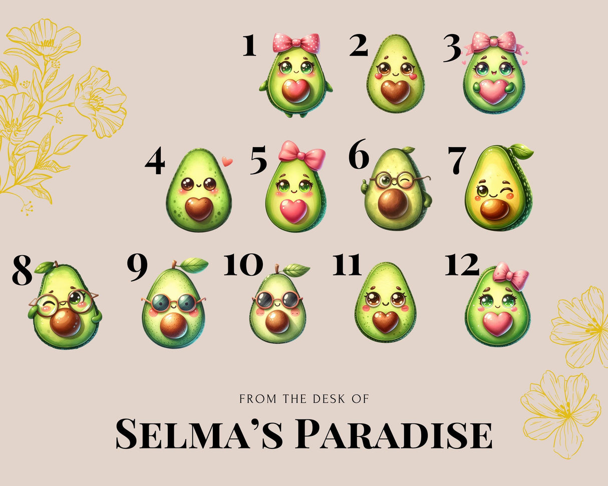 Cute Avocado Onesie, Personalized Bodysuit, Custom Baby Design Onesie, Unisex Onesie, Baby Shower Gift, Custom Bodysuit, Trendy Outfit