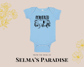 Power By Milk Design Baby Onesie: Trendy Unisex Bodysuit