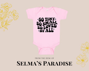 Personalized Baby Romper Custom Text So Tiny So Small Unisex Newborn Bodysuit Cute Baby Shower Gift