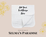 Cotton Burp Cloth, Custom Baby, Unisex, Personalized, Custom for Baby, Last Name or First Name, Baby Announcement, Trendy Burp Cloth
