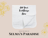 Personalized Cotton Burp Cloth: Custom Baby Name, Unisex Design