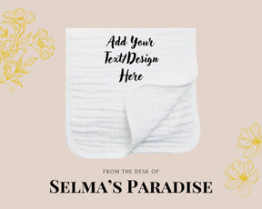 Personalized Cotton Burp Cloth: Custom Baby Name, Unisex Design