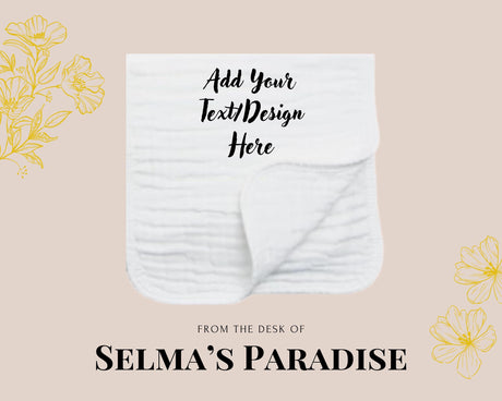 Personalized Cotton Burp Cloth: Custom Baby Name, Unisex Design