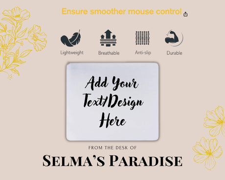 Customizable Sublimation Mouse Pad: Personalized Text & Photo