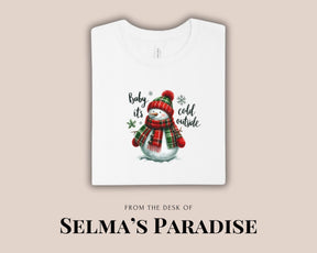 Kids Christmas Shirt: Snowman Winter Design