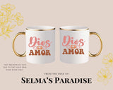 Dios Es Amor Spanish Coffee Mug: Personalized Ceramic Tea Cup, 15 oz