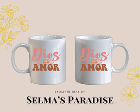 Dios Es Amor Spanish Coffee Mug: Personalized Ceramic Tea Cup, 15 oz