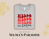 Hello Valentine Custom T-Shirt: Trendy Graphic Unisex Tee