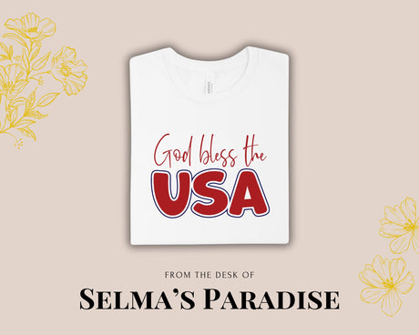 July 4th tee design, Personalized Shirt, Stylish Designs, Holiday T-shirt, Custom Unisex T-shirts, God Bless USA, Custom Gift