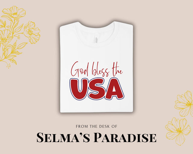 July 4th tee design, Personalized Shirt, Stylish Designs, Holiday T-shirt, Custom Unisex T-shirts, God Bless USA, Custom Gift