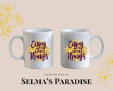 St. Patrick Design Gold Trim Personalized Mugs, Custom Coffe-Tea Cup, Birthday Gift, Gift for Her or Him, Anniversary, Gift Occasions.