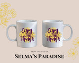 St. Patrick's Day Coffee Mug: Personalized Irish Gnomes, Gold Trim