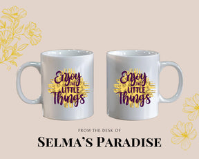 St. Patrick's Day Coffee Mug: Personalized Irish Gnomes, Gold Trim