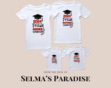 Proud Graduate Family T-Shirt, College Grad Shirt, Matching Short Sleeve Stylish School Graduation Shirts