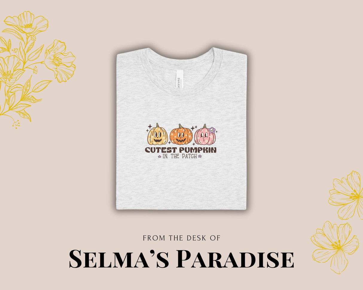 Kids Cutest Pumpkin Shirt, Trendy custom t shirt, Girls/Boy shirt, Birthday Gift, holiday Gift, Unisex T shirts, DTF images