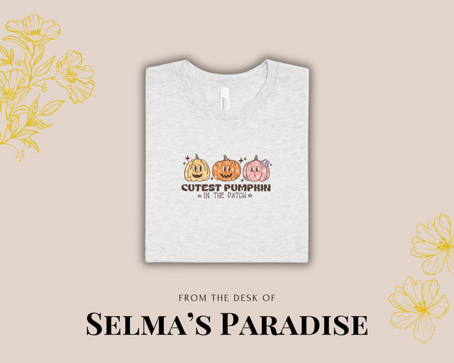 Kids Cutest Pumpkin Shirt, Trendy custom t shirt, Girls/Boy shirt, Birthday Gift, holiday Gift, Unisex T shirts, DTF images