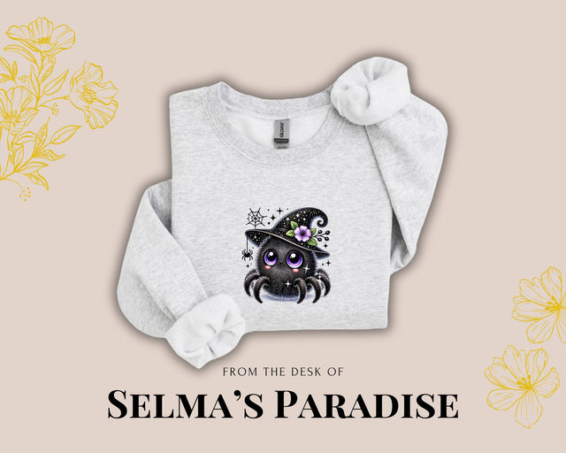 Pumpkin Design Fall Sweatshirt, Witchy Halloween Graphic Long Sleeve Pullover, Unisex Cozy Seasonal Top