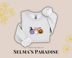 Halloween Sweatshirt Vintage Pumpkin Boo Crewneck Pullover Fall Long Sleeve Graphic Sweatshirt