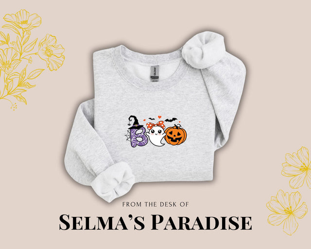 Fall Season Sweatshirt, Boo Design, Halloween Design, Gift Idea, For Him, For Her, Unisex gift, Unisex Sweatshirt, Stylish Sweatshirt