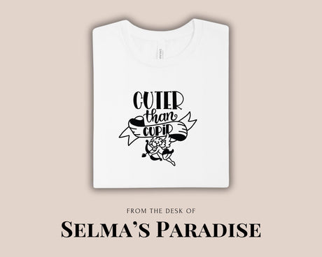 Kids Valentine Shirt, Trendy custom tshirt, Girls shirt, Birthday Gift, holiday Gift, Cutter than cupid Design, Unisex Tshirts, DTF images