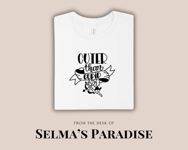 Kids Valentine Shirt, Trendy custom tshirt, Girls shirt, Birthday Gift, holiday Gift, Cutter than cupid Design, Unisex Tshirts, DTF images