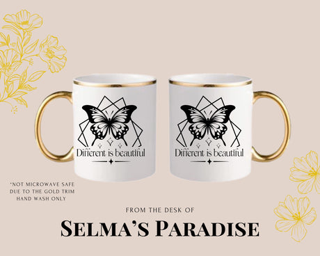 Personalized Butterfly Coffee Mug: Custom Ceramic Tea Cup (15 Oz)