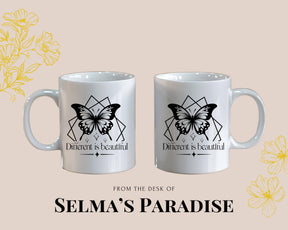 Personalized Butterfly Coffee Mug: Custom Ceramic Tea Cup (15 Oz)