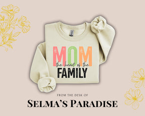 Personalized Mom Sweatshirt: Heart of the Family Crewneck