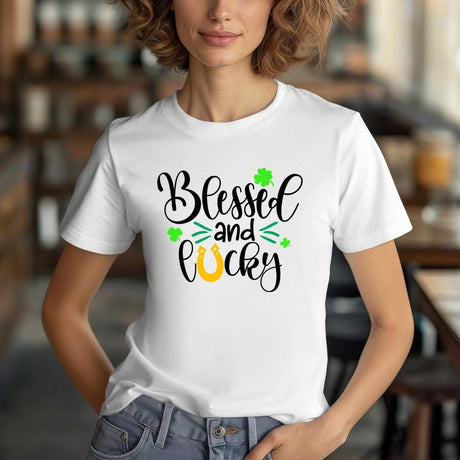 St. Patricks Custom T-shirst for Women's, Personalized Shirt, Lucky Tshirt , For Her Thsirt, Holiday Custom Tshirts, Trendy shirts