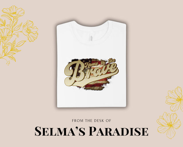 Personalized July 4th T-Shirt: Home of the Brave, Patriotic Unisex Tee