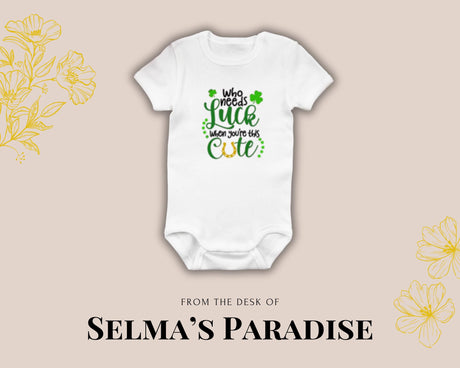 Luck St. Patrick Design Onesie, Clothes New Baby Gift, Customizable Unisex Bodysuit, Personalized Boy