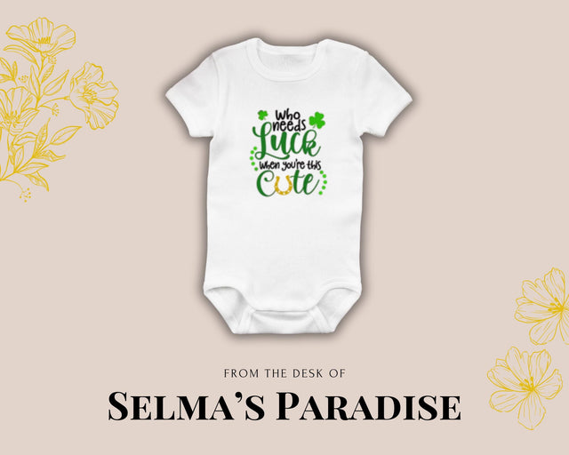 Luck St. Patrick Design Onesie, Clothes New Baby Gift, Customizable Unisex Bodysuit, Personalized Boy