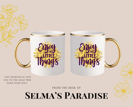 St. Patrick's Day Coffee Mug: Personalized Irish Gnomes, Gold Trim