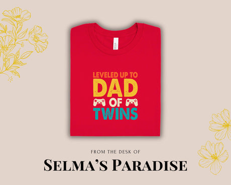Trendy Father T-shirt, Stylish Dad Design, Father Day Gift, Birthday Gift, Shirt for him, Design,Gift Idea, Soft Shirt, Dad of Twins Design