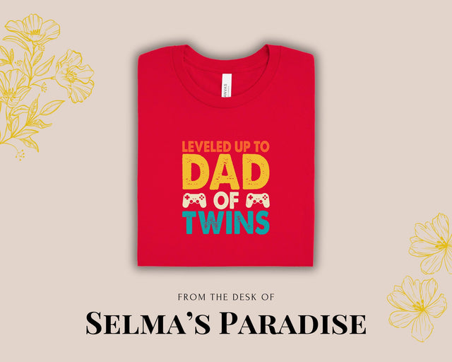 Trendy Father T-shirt, Stylish Dad Design, Father Day Gift, Birthday Gift, Shirt for him, Design,Gift Idea, Soft Shirt, Dad of Twins Design