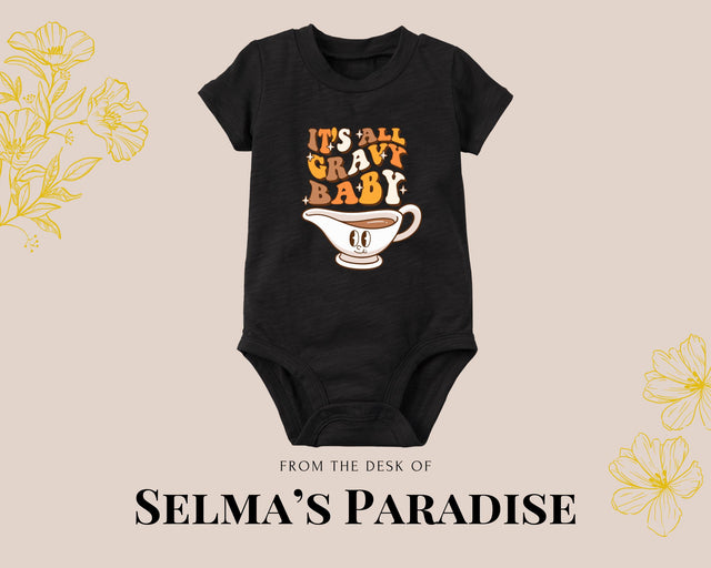 It's All Gravy Baby Design Onesie, Personalized Bodysuit, Custom Baby Onesie, Baby Shower Gift, Personalized Bodysuit, Trendy Onesie