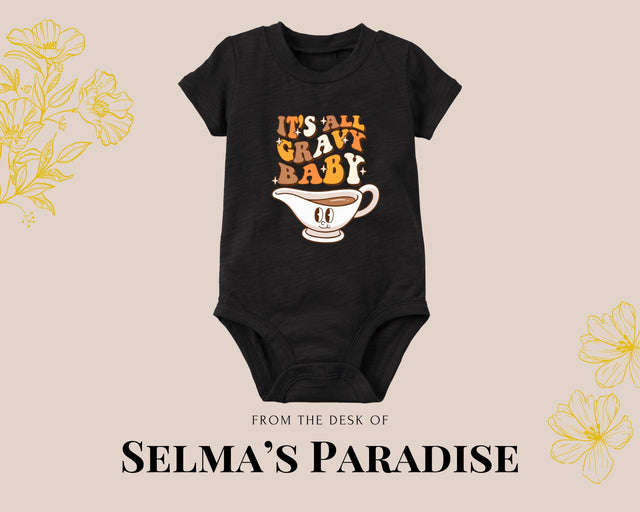 Personalized 'It's All Gravy Baby' Onesie: Trendy Unisex Baby Bodysuit