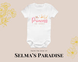 The Princess has arrive Design Onesie, Personalized Bodysuit, Custom Baby Onesie, Personalized Onesie, Custom for Baby, Baby Shower Onesie,