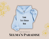 Personalized Text Hoodie: Custom Unisex Cotton-Blend Pullover