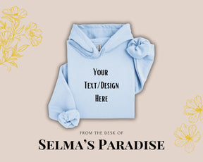 Personalized Text Hoodie: Custom Unisex Cotton-Blend Pullover