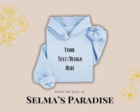 Personalized Text Hoodie: Custom Unisex Cotton-Blend Pullover