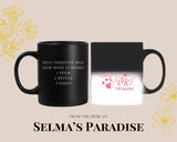 Gold Trim Personalized Mugs, Valentine Coffee Lover, Sublimation Designs Valentines Day Gift, Ceramic Customizable Mug
