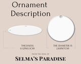 Christmas Ornament, Christmas Gift, Personalized Ornament, Holiday Gift, Trendy Gift Idea, Custom Gift, His/hers Ornament, HousewarmingGift