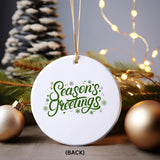 Personalized Ceramic Christmas Ornament: Custom Holiday Keepsake