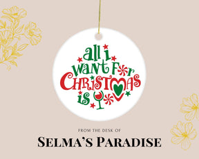 Custom Ornament | Personalized Decor Ceramic Holiday | Modern Christmas Decoration Festive