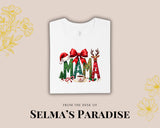 Mama Claus Design T-Shirt, Custom Christmas TShirt, Short Sleeve Tee, Graphics Printed Holiday